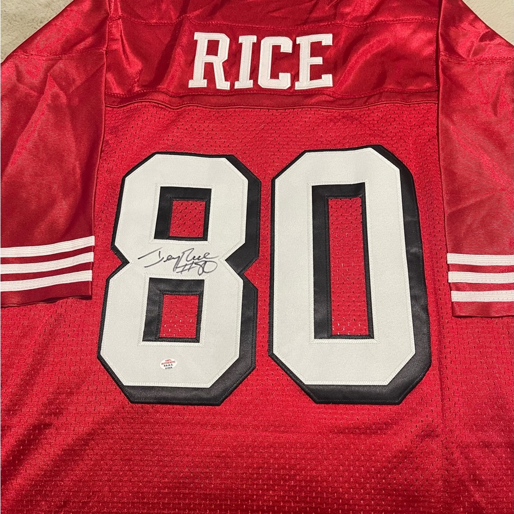 MITCHELL & NESS THROWBACK 1994 Autographed Jerry Rice 49ers Jersey w/ COA